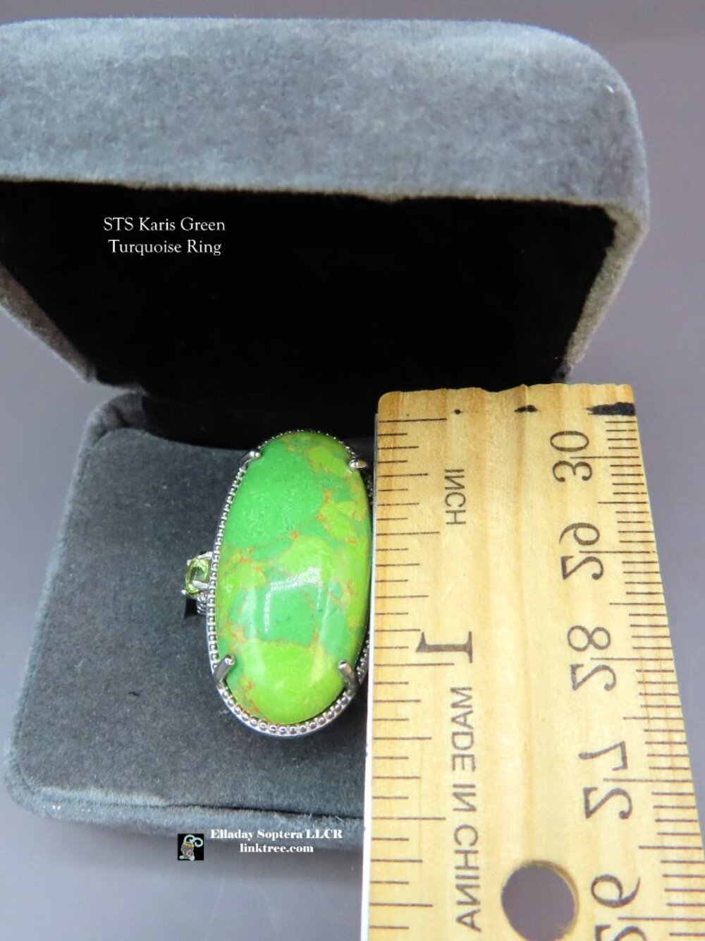 [SALE] STS Karis Green Turquoise Ring - Picture 11 of 11